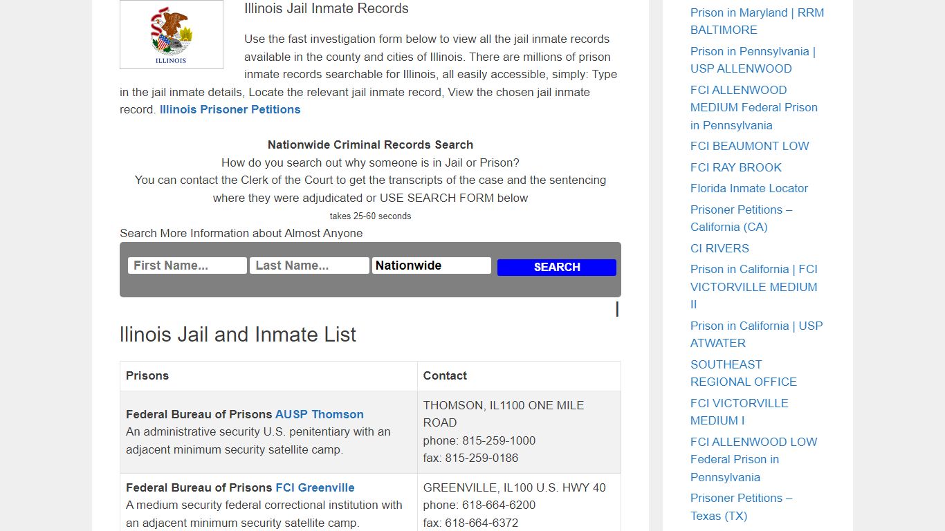 Illinois Jail and Inmate Records Search – Inmate Releases